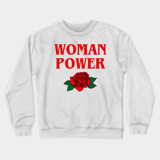 WOMAN POWER // Red Crewneck Sweatshirt by Velvet Earth